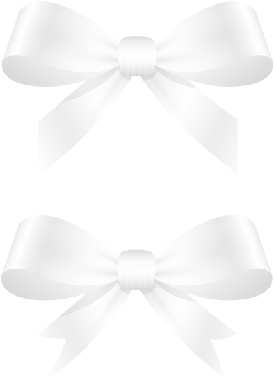 White Bows Png Clipart Picture - Present (441x600)
