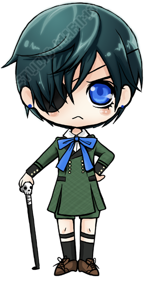 This Will Be Like The Attack On Titan Roleplay - Black Butler Chibi (320x600)