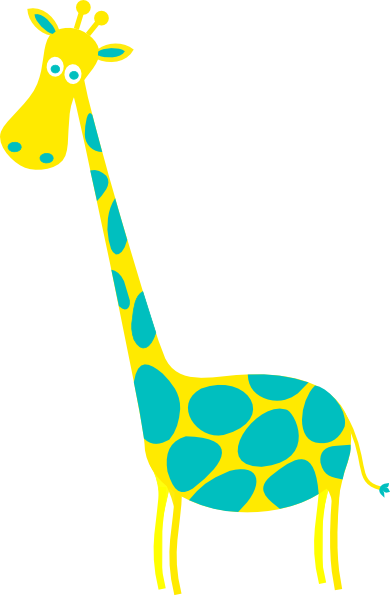 Clipart Giraffe Png (390x598)
