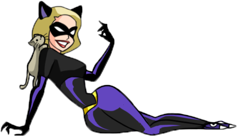 Catwoman Animated - Catwoman Cartoon Png (474x272)