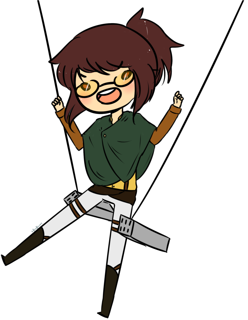 Hanji By Xfireflowers Hanji By Xfireflowers - Attack On Titan Hanji Transparent (1024x1283)