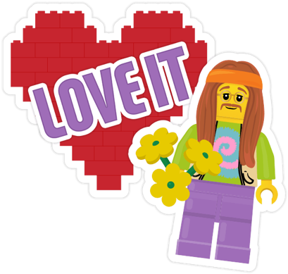 Lego® Life Messages Sticker-10 - Cartoon (408x408)