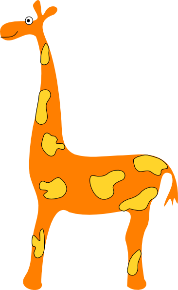 Orange Giraffe Cartoon (366x595)
