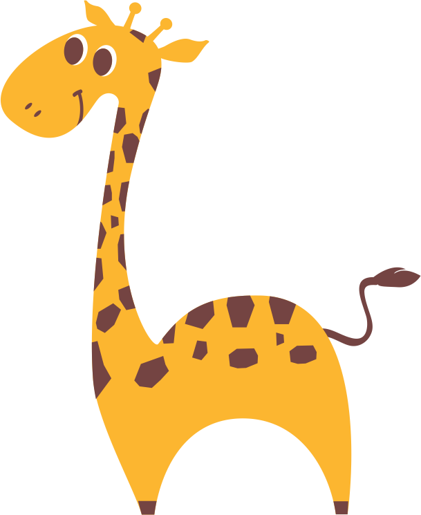 Jolly Giraffe - Arabic Word Flash Cards (609x745)