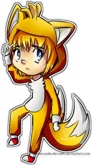 Armin As Tails By Sillymyway - Cartoon (350x566)