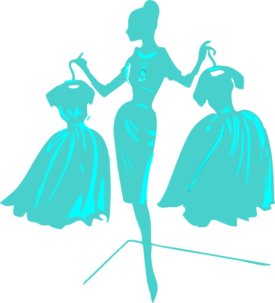 Blue Woman Clip Art - Apollo's Products Fashion: Silhouette Of Lady Holding (540x595)