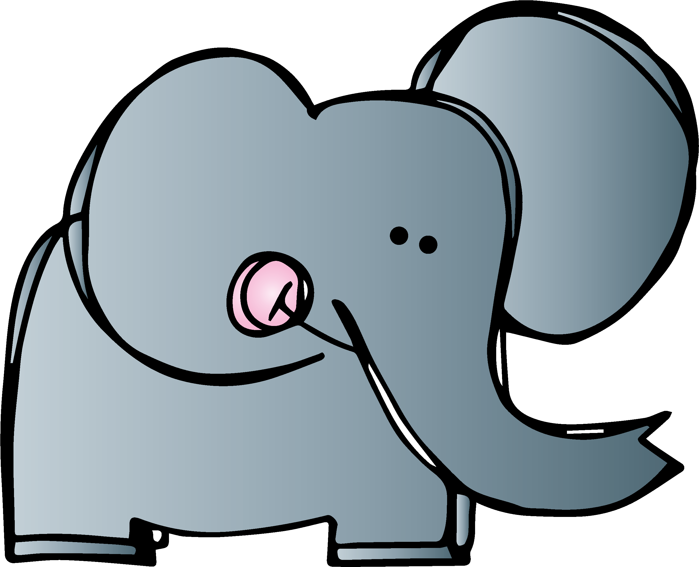 Top Images 2018 Elephant Clipart Images Black And White - Graphics From The Pond Clipart (1600x1330)