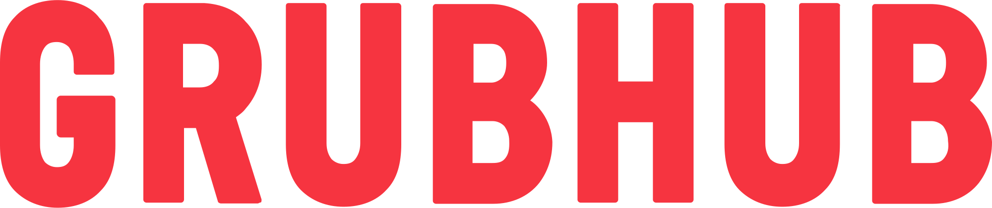 Delivery Available At - Grubhub Logo Png (2000x420)