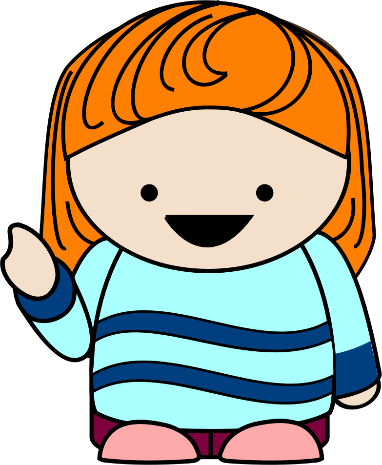 Big Image - Girl Pointing Clipart Png Transparent (783x953)