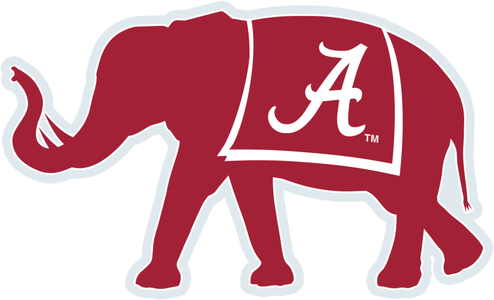 Alabama Elephant Decal - Alabama Crimson Tide (1023x631)