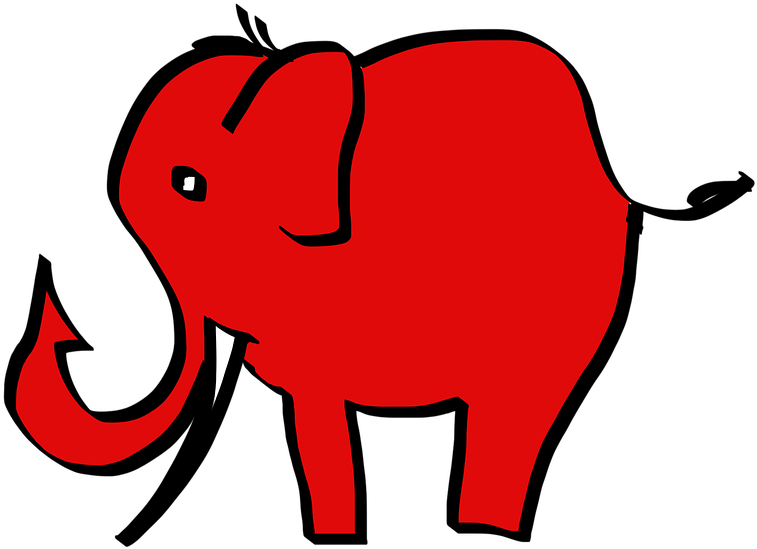 Elephant Clip 16, Buy Clip Art - Elefante Vermelho Desenho (960x720)