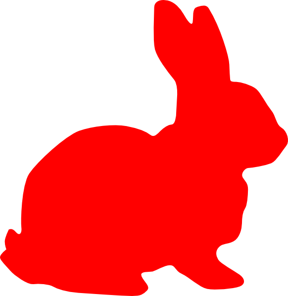 Elephant Clipart Silhouette For Kids - Rabbit Silhouette (582x599)