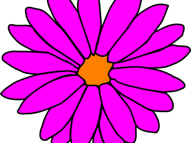 Pink Flower Clipart Girly Flower - Old Phoenix Suns Logo (640x480)