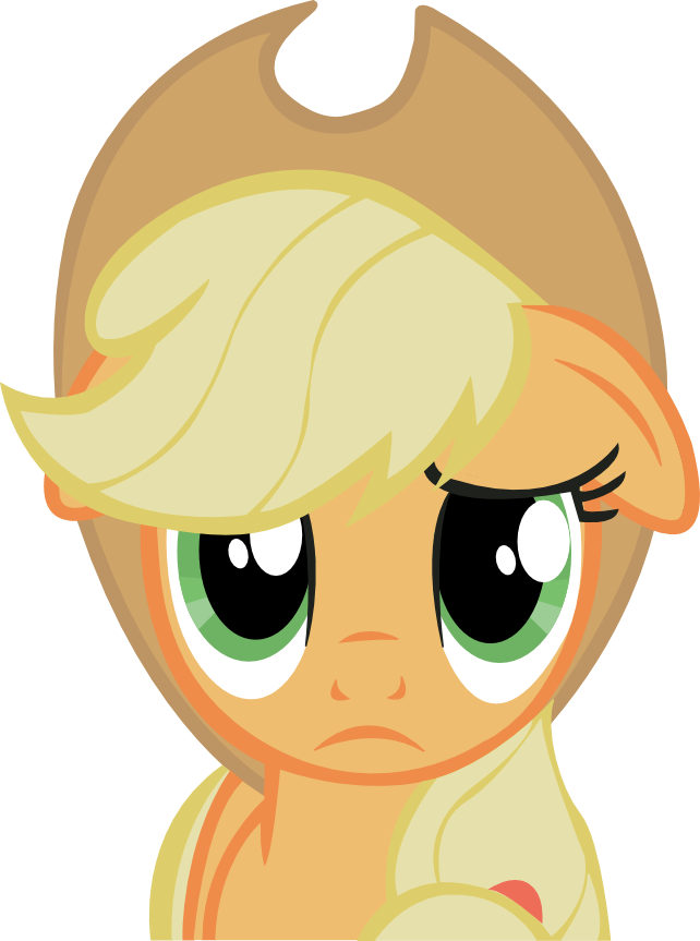 Applejack Vector By A01421-d4hopsi - Apple Jack Sad Face (642x863)