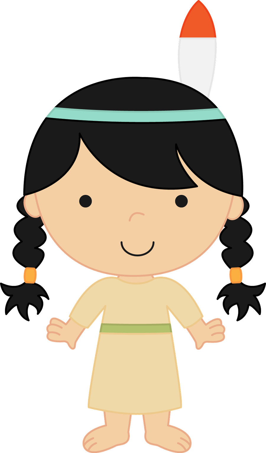 Neverland Friends Clipart - Cute Indian Clipart (900x1534)