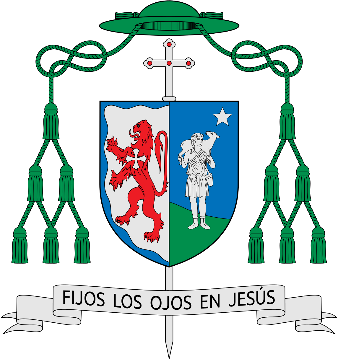 Coat Of Arms Of Ruben Antonio Gonzalez Medina 2 - Bishop Spalding Coat Of Arms (1150x1226)