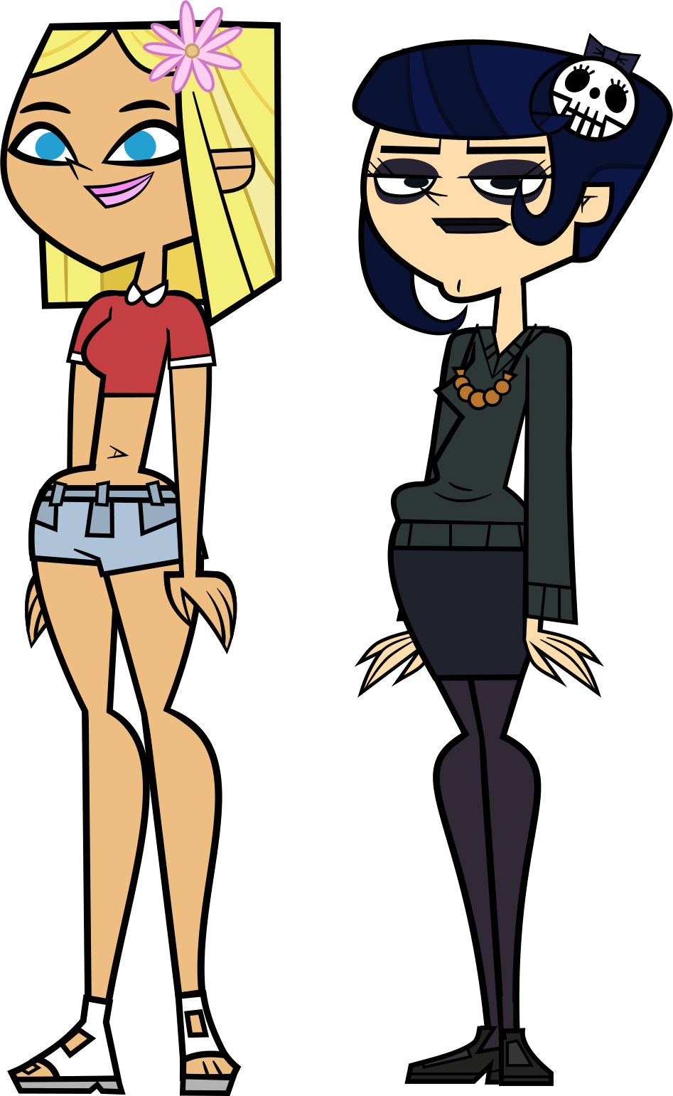 Chelsea And Luna - Total Drama (947x1541)
