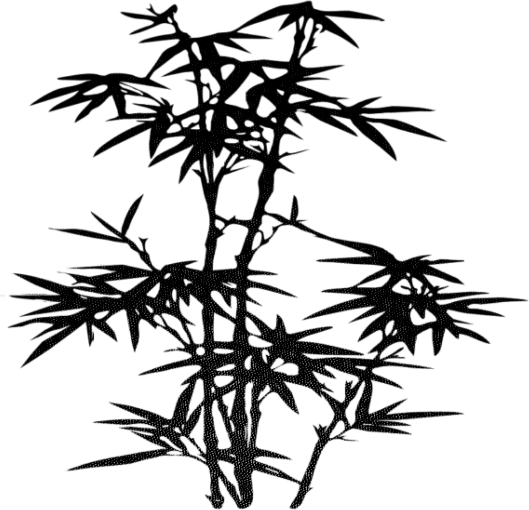 Japan Drawing Tree Bamboo Clip Art - Bamboo Silhouette (1875x1875)