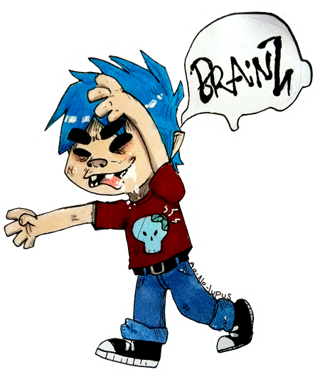Chibi 2 D By Ao No Lupus - Gorillaz 2d Chibi (475x638)