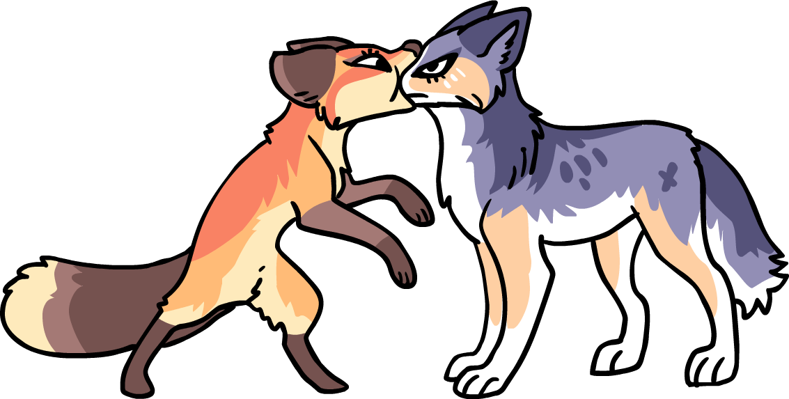 Fox And The Wolf By Griffsnuff - Fox And The Wolf (1133x573) .