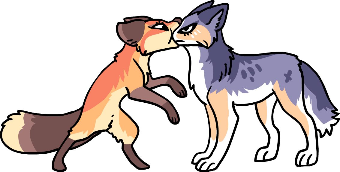Fox And The Wolf By Griffsnuff - Fox And The Wolf (1133x573)