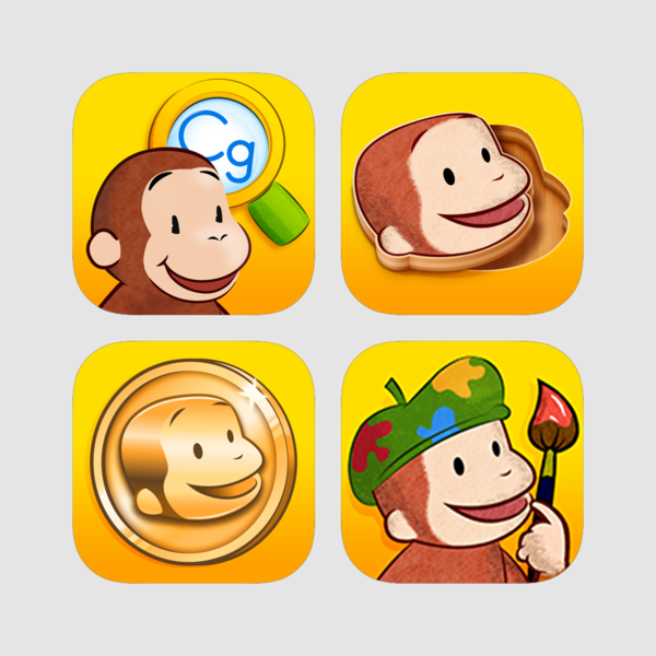Curious George On The App Store - Curious George And The Dancing Dinosaur Shapes (600x600)