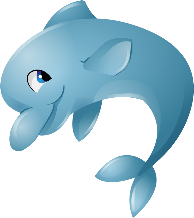 Dolphin Blue Cartoon - Dolphin Blue Cartoon (713x874)