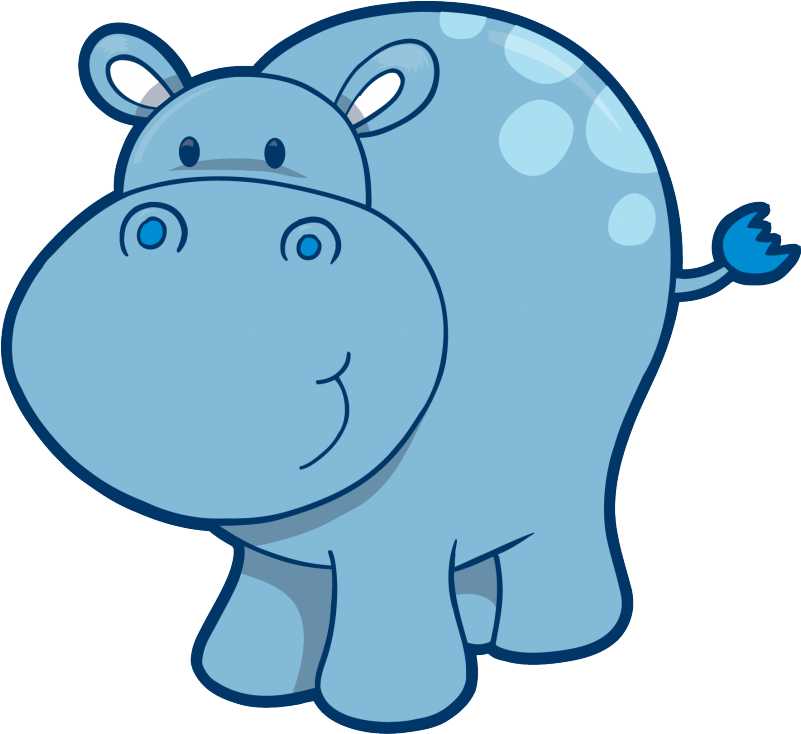 Next - Blue Hippo Cartoon (800x800)