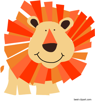 This Is A Really Cute Smiling Lion Clip Art Image That - Baby Shower (450x450)