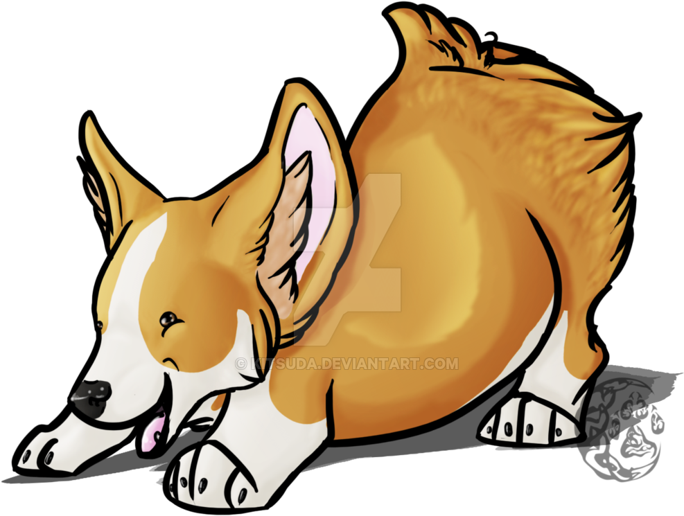 Corgi Clipart Chibi - Chibi Corgi (1024x749)