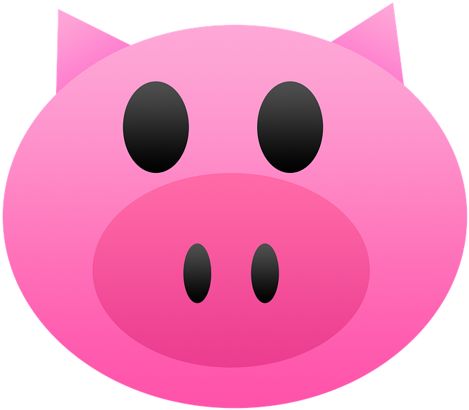 Cartoon Flying Pig 14, Buy Clip Art - Clipart Pictures Of Piglet Face In A Plastic Bottle (720x720)