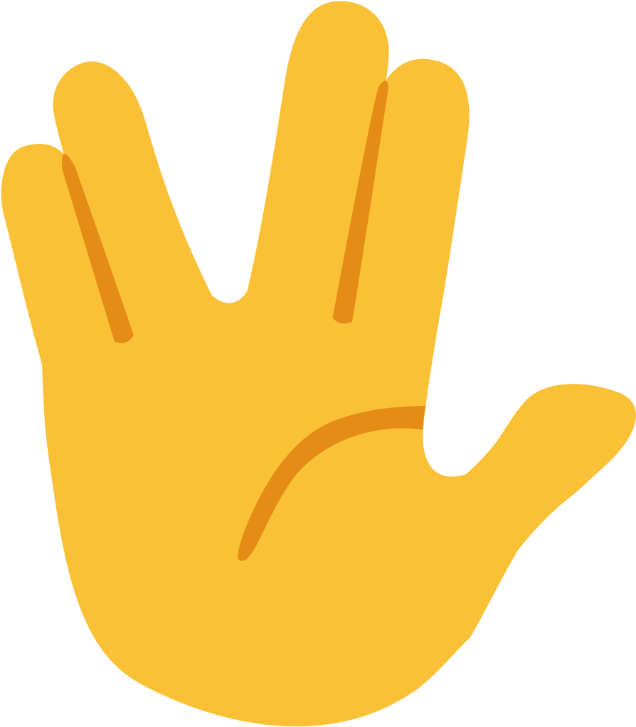 File - Emoji U1f596 - Svg - Star Trek Hand Icon (1024x1024)