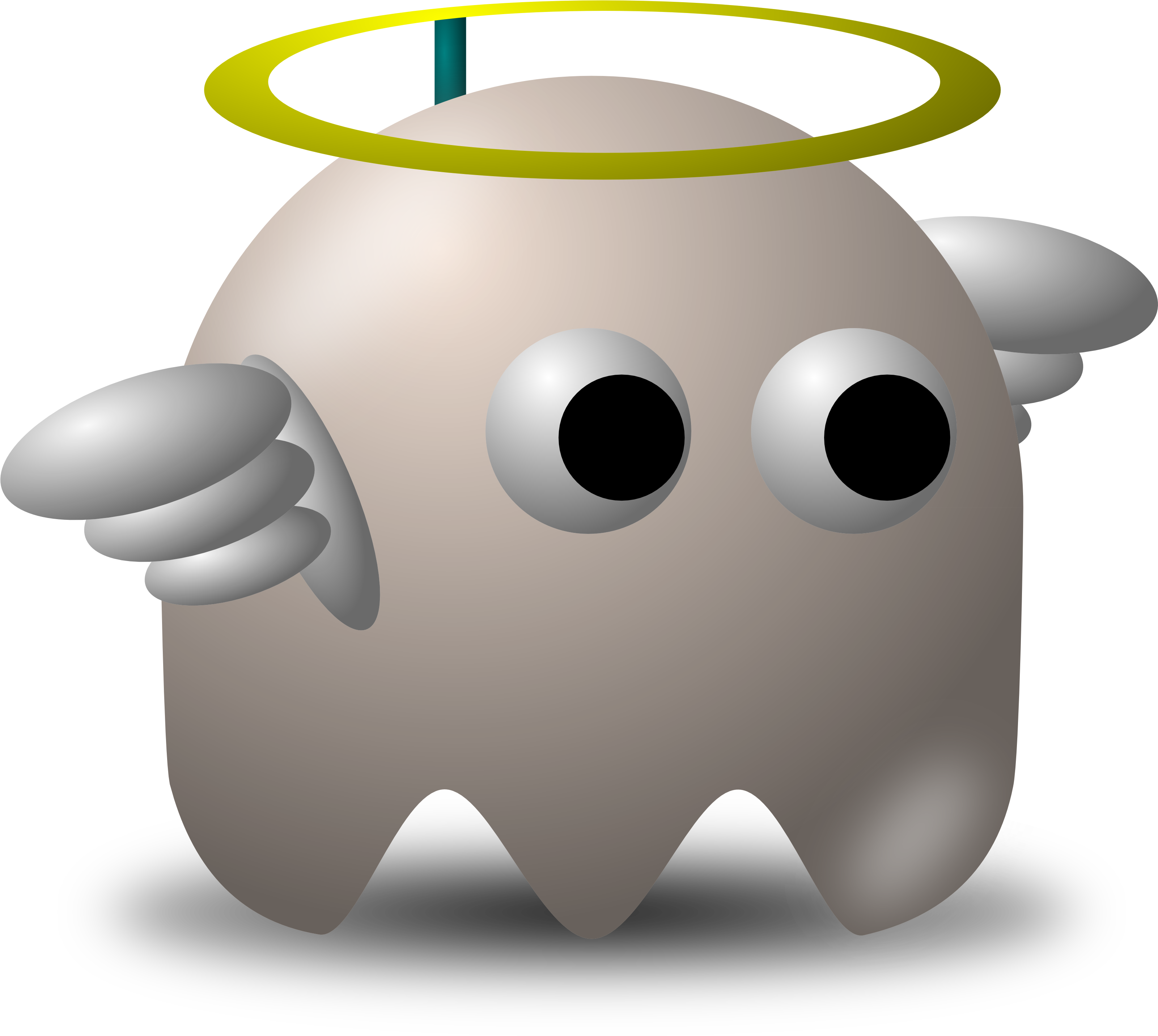 Angel Avatar Character With Halo And Wings - Funny Pacman (3200x2891)