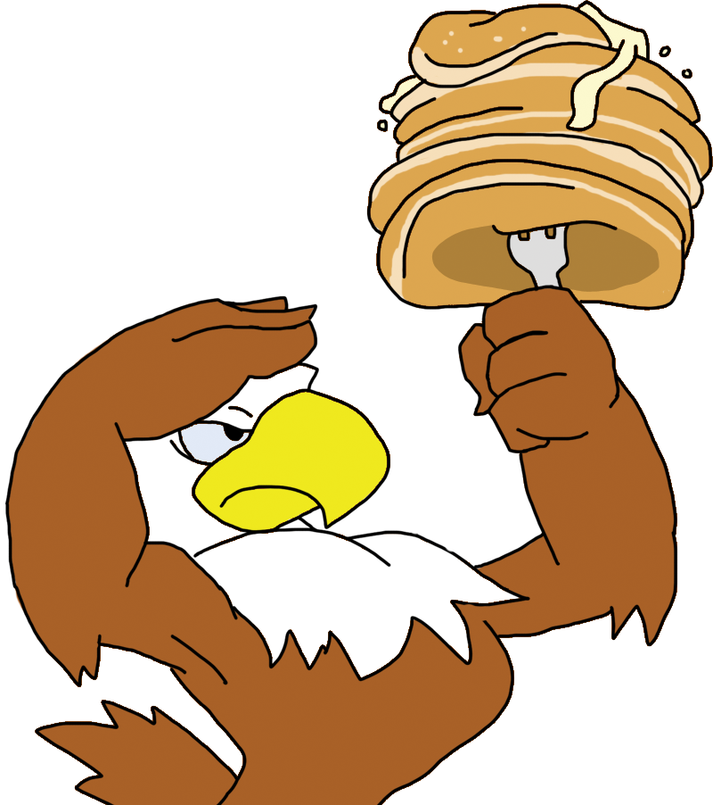 Pancake Eagle By Blueike On Clipart Library - Eagle Pancake (800x902)
