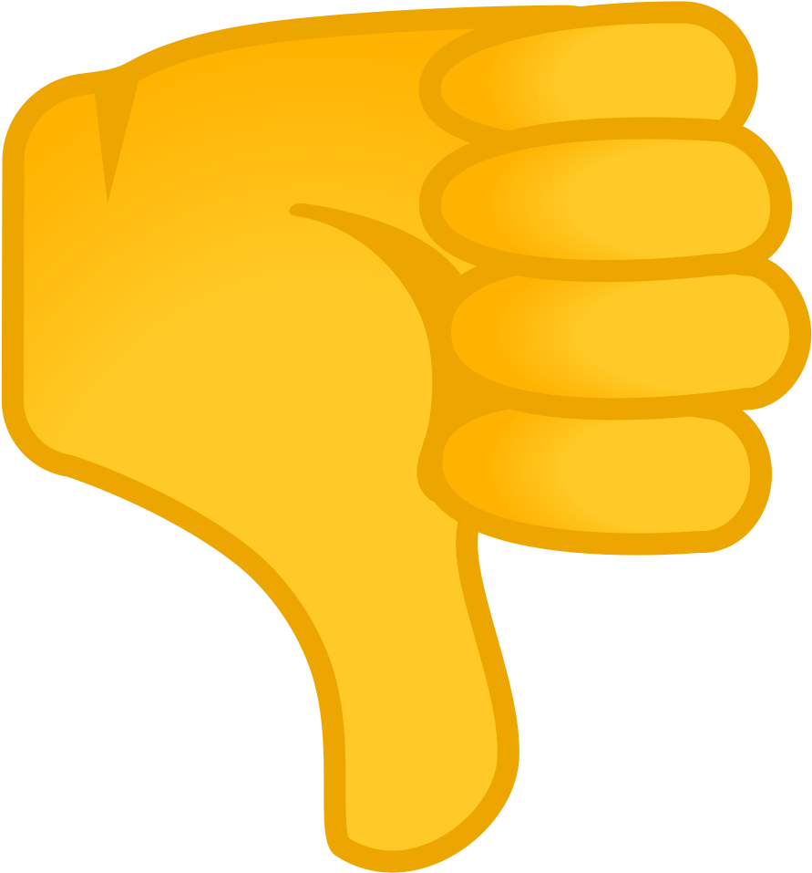 Thumbs Down Icon - Thumbs Down Emoji Png (1024x1024)