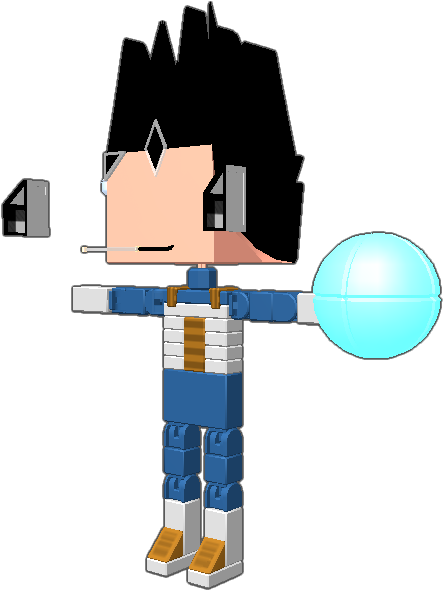 This Is A Very Cool Model Of Vegeta From Dbz But He - Cartoon (768x768)
