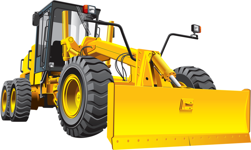 Grader Road Heavy Equipment Bulldozer Clip Art - Excavator (800x478)