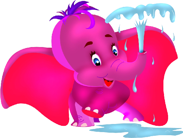 Cartoon Baby Elephant Pink For Kids - Elephants (600x600)