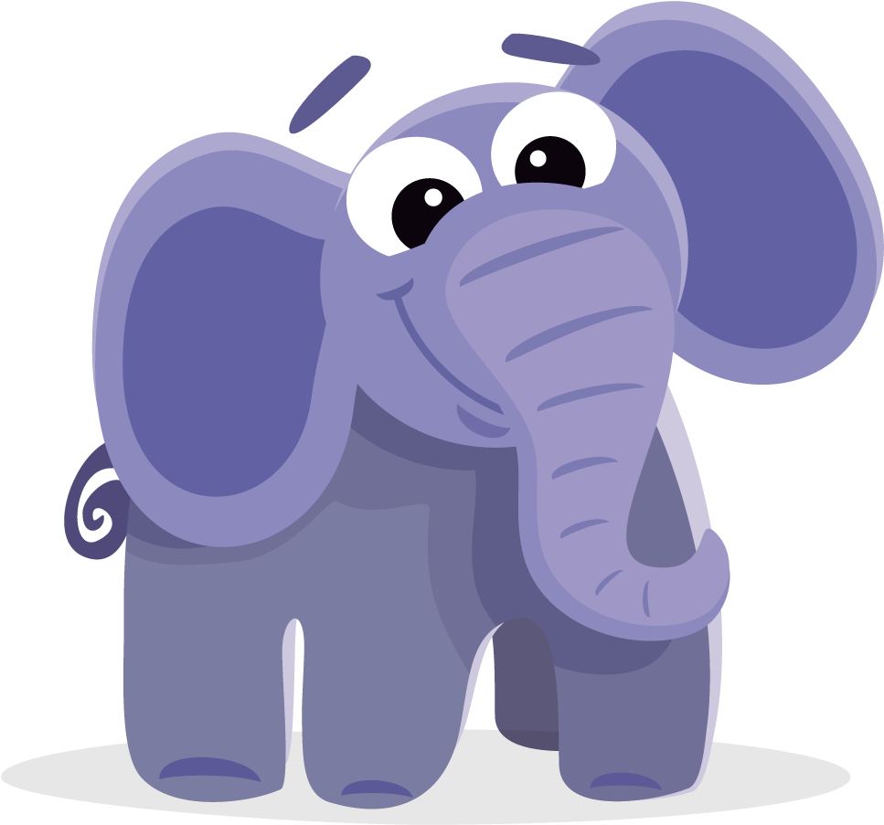Cute Elephant Baby Elephant Clipart Outline Free Clipart - Cartoon Elephant (1000x1000)