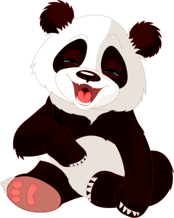 Cartoon Pandababy - Baby Panda Laughing (1000x1000)