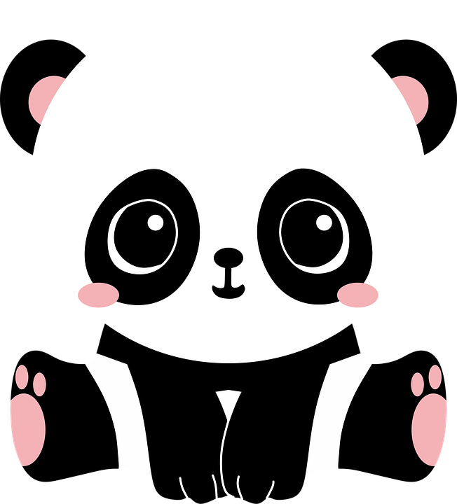 Baby Panda Cliparts 8, - Panda Kawaii (652x720)