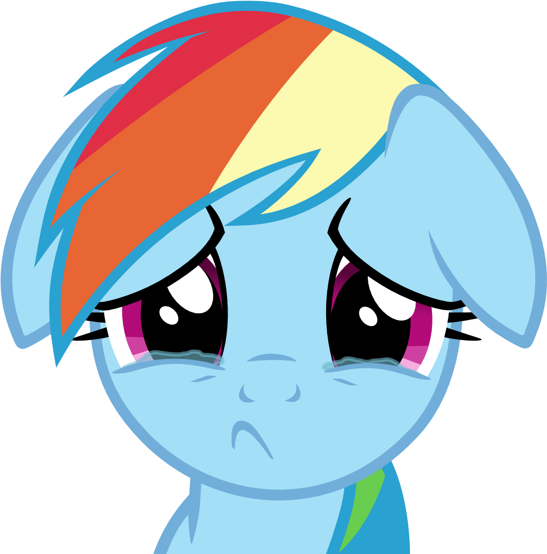 Sad Dashie By Mattyhex - Rainbow Dash Crying Png (1100x1080)