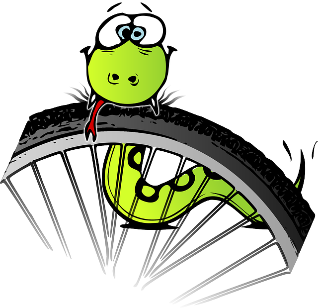 Bike, Fangs, Tongue, Tire, Bite, Shock, Forked - S Is For Snake Mugs (640x619)