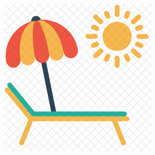 Chilling, Chill, Pool, Side, Swimming, Umbrella, Summer - Summer Icon Png (512x512)