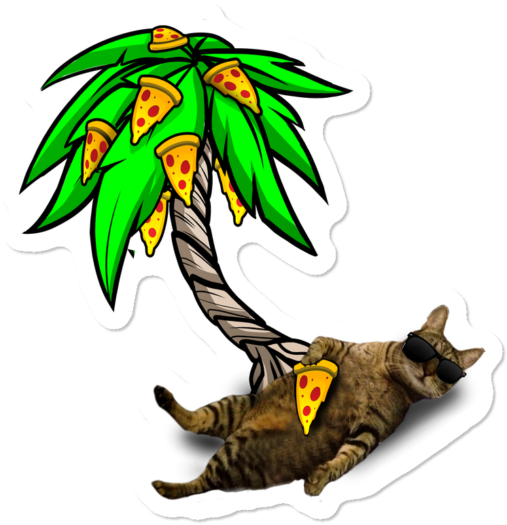 Pizza N Chill - Cat Yawns (650x650)
