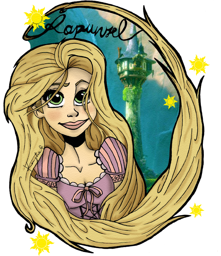 Rapunzel Summer Fanart - Cartoon (800x850)