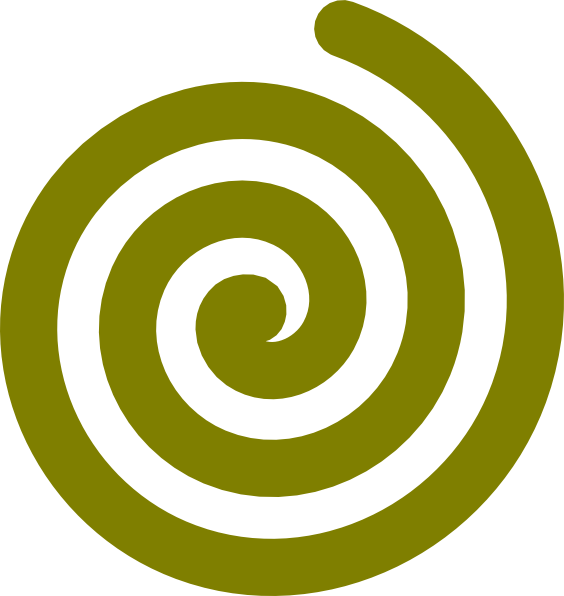 Gold Spiral Clip Art At Clker - Green Spiral Clip Art (564x596)