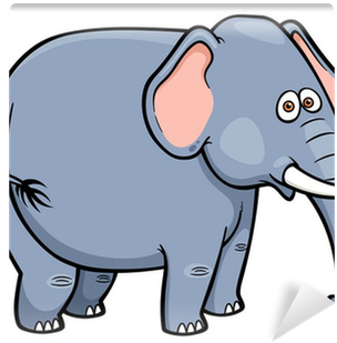 Vector Illustration Of Cartoon Elephant Wall Mural - Drawing (400x400)