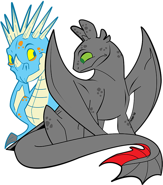 Toothless And Stormfly By Nocturne00-d8oasai - Httyd Toothless And Stormfly (900x675)