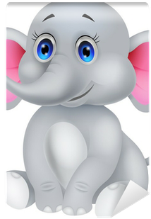Fotomural Cute Dibujos Animados Bebé Elefante • Pixers® - Baby Elephant Cartoon (400x400)